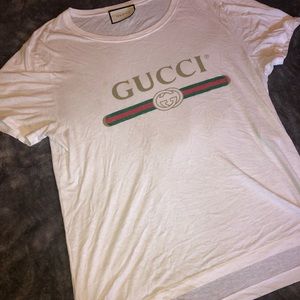 Oversized washed Gucci Shirt with logo